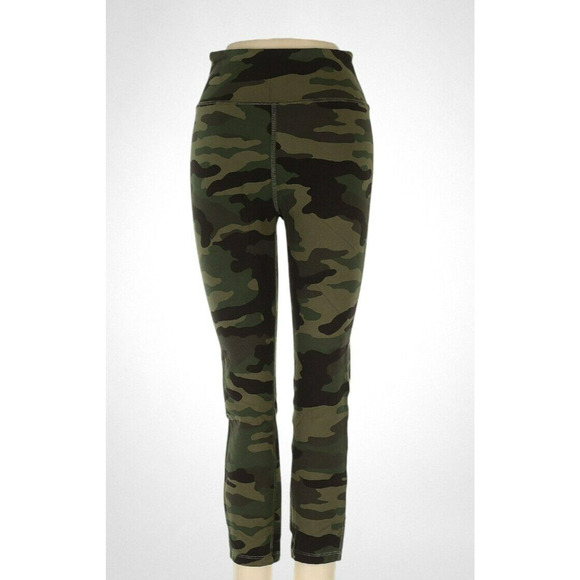 J Crew Size Small Womens 7/8 Leggings Athletic Pants Green Camo - Picture 1 of 5